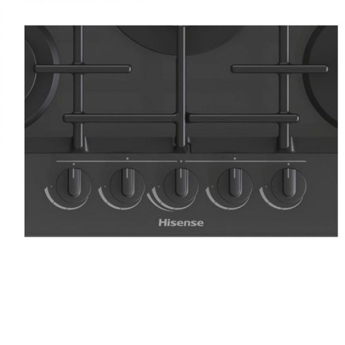 Hisense GG773BUK 75cm 5 Gas Burner on Tempered Glass Hob Cooker - Black