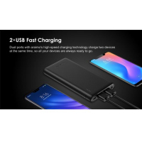 Oraimo Toast 10 10,000mAh Ultimate Slim Fast Charging Power Bank - Black