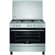 Electrolux Cooker, 90x60CM, Full Gas, Cast Iron Pan Support, Auto Ignition, Oven & Grill, Full Safety, Steel, EKG9000G9U