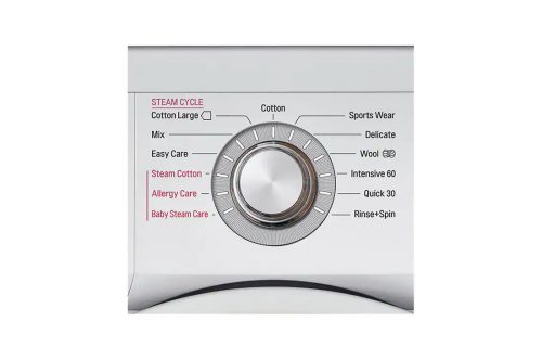 LG FH2G7QDY5 7KG Steam Washing Machine Silver Knob