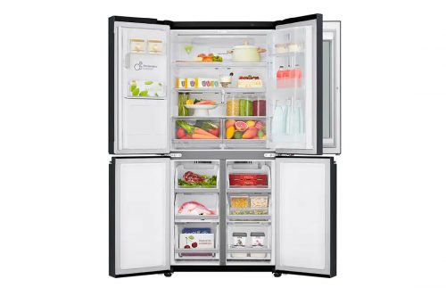 LG 570-Litres Fridge GC-X22FTQKL; Net 426(L) | Slim French Door Fridge, with InstaView Door-In-Door™, Frost Free Side By Side Refrigerator - Black