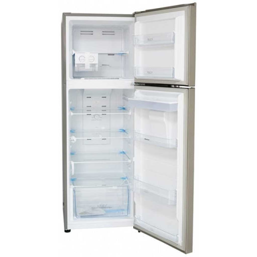 Hisense 419L Double Door Fridge RT419N4DGN; Top Mount Freezer Frost Free Refrigerator With Water Dispenser - Silver
