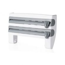 4 In 1 Cling Film, Paper Towel And Foil Storage Rack Cutter, Holder, Grey Toilet Paper Holders