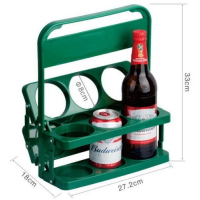 Plastic Foldable 6 Bottles holder Basket Rack, Red Kitchen Storage & Organization TilyExpress 5