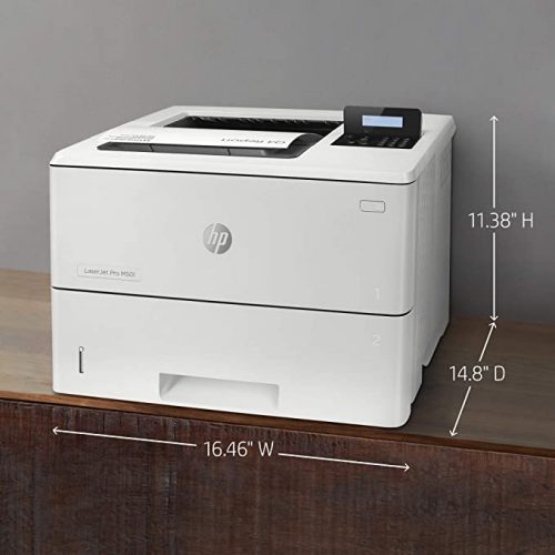 HP Monochrome LaserJet Pro M501dn Printer with HP JetAdvantage Security Printer -White