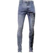 Mens Designer Stretch Super Skinny Jean Blue Men's Jeans