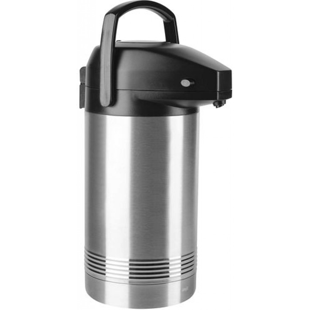 Tefal K3150114 President Thermo Flask Pump Thermos Stainless Steel 3L - Silver