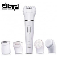 Dsp 4 In1 Rechargeable Facial Spa Brush Kit Cleansing Body Hair Trimmer, Color May Vary