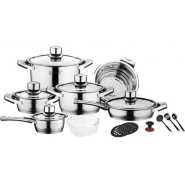 Zepter 19 Pieces Of Heavy Stainless Steel Saucepans Cookware, Silver