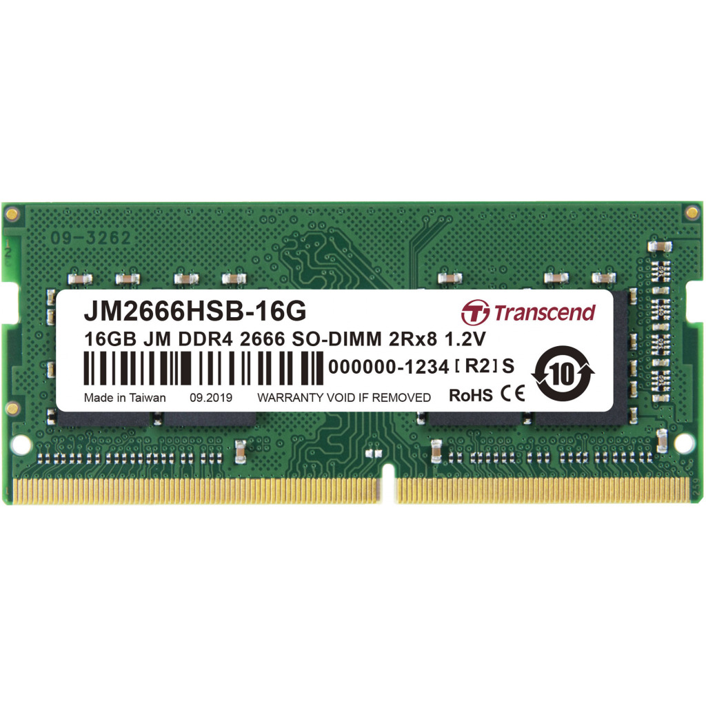 Transcend 16GB DDR4 2666 RAM - Green