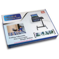Adjustable Mobile Standing Computer Laptop Table Stand Desk, Black