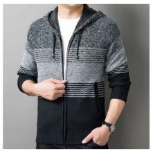 Men’s Autumn Cardigan Hoodies Sweater Grey And Black. Men's Fashion Hoodies & Sweatshirts