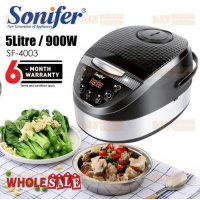 Sonifer 5 Litre Digital Smart Steam Multifunction Rice Cooker, Black