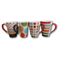 12 Pieces Of Printed Coffee Tea Cups Mugs- MultiColours Teacups TilyExpress 5