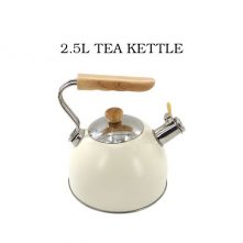 Kaisa Villa 2.5 Litre Stovetop Teapot Stainless Steel Whistling Tea Kettle, Cream Kettles TilyExpress