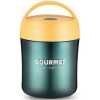 Gourmet Plastic Insulated Lunch Box Thermal Food Flask,500ml, Green