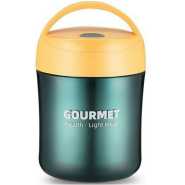 Gourmet Plastic Insulated Lunch Box Thermal Food Flask,500ml, Green