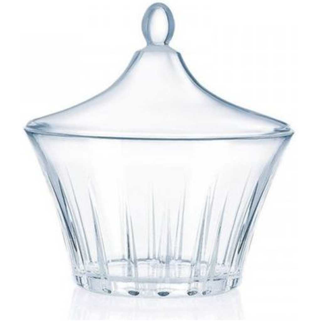 Luminarc Lance Glass Sugar Bowl Dish with lid - Colorless