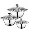Kaisa Villa 6 Pieces Of Stainless Steel Saucepans Cookware Induction Pots, Silver Cooking Pans TilyExpress