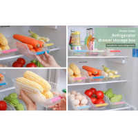 4 Pack Refrigerator Storage Organiser Box, Drawers, Pantry Container, Clear