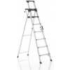 Portable & Compact Aluminium Telescopic 6-Steps Foldable Multipurpose Step Ladder For Household Purpose, Silver