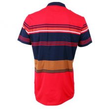Men’s Striped Polo-Shirt – Blue, Red Men's Casual Button-Down Shirts