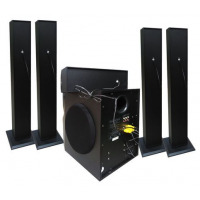 Golden Tech GT-703 5.1 Channel Multimedia Speaker System/Sub-woofer - Black
