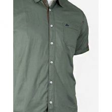 White Label Single Pocket Short Sleeve Shirt – Green Men's Casual Button-Down Shirts