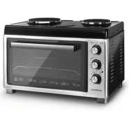 Luxell 40 Litres Electric Oven Cooker With 2 Hot Plates - Black