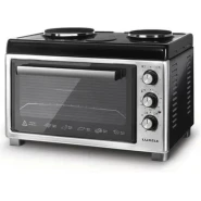 Luxell 40 Litres Electric Oven Cooker With 2 Hot Plates - Black