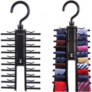Tie Rack Belt Hanger Holder Hook for Closet Organizer Storage, Black Clothes Hangers TilyExpress 2