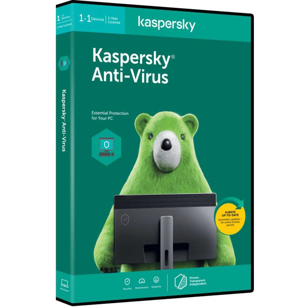 Kaspersky Antivirus 2020 1PC + 1 Year