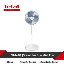 Tefal Stand Fan Essential Plus VF4410G2, 3 Speeds, Silent, Powerful Cooling, Adjustable Height - White