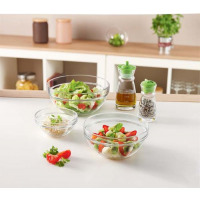 Luminarc 3 Piece Oven Mixing Bowl Glass Set, 1.0L/2.0L,/3L Colourless