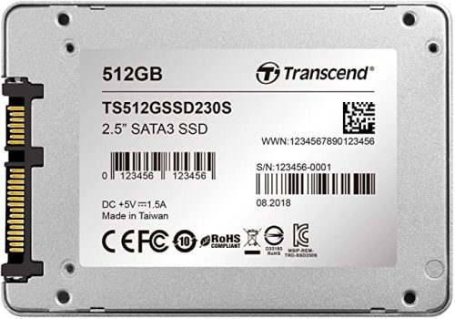 Transcend TS256GSSD230S 512GB SATA III 6Gb/s SSD230S 2.5" Solid State Drive