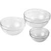 Luminarc 3 Piece Oven Mixing Bowl Glass Set, 1.0L/2.0L,/3L Colourless