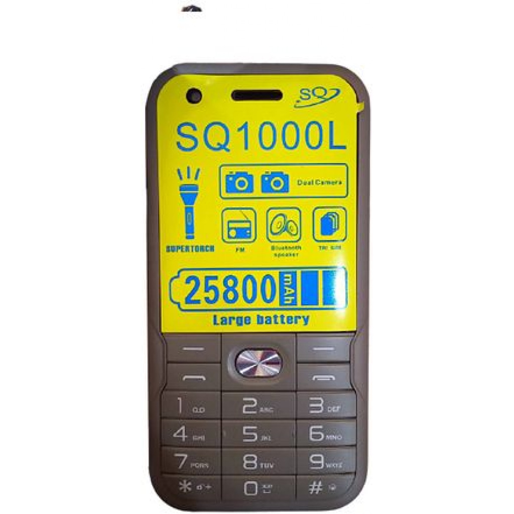 SQ 1000L – Powerbank Phone- 25800 mAH Battery Capacity – Gold