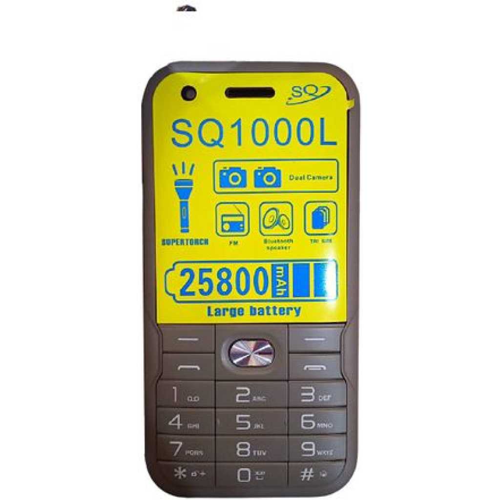 SQ 1000L - Powerbank Phone- 25800 mAH Battery Capacity - Gold