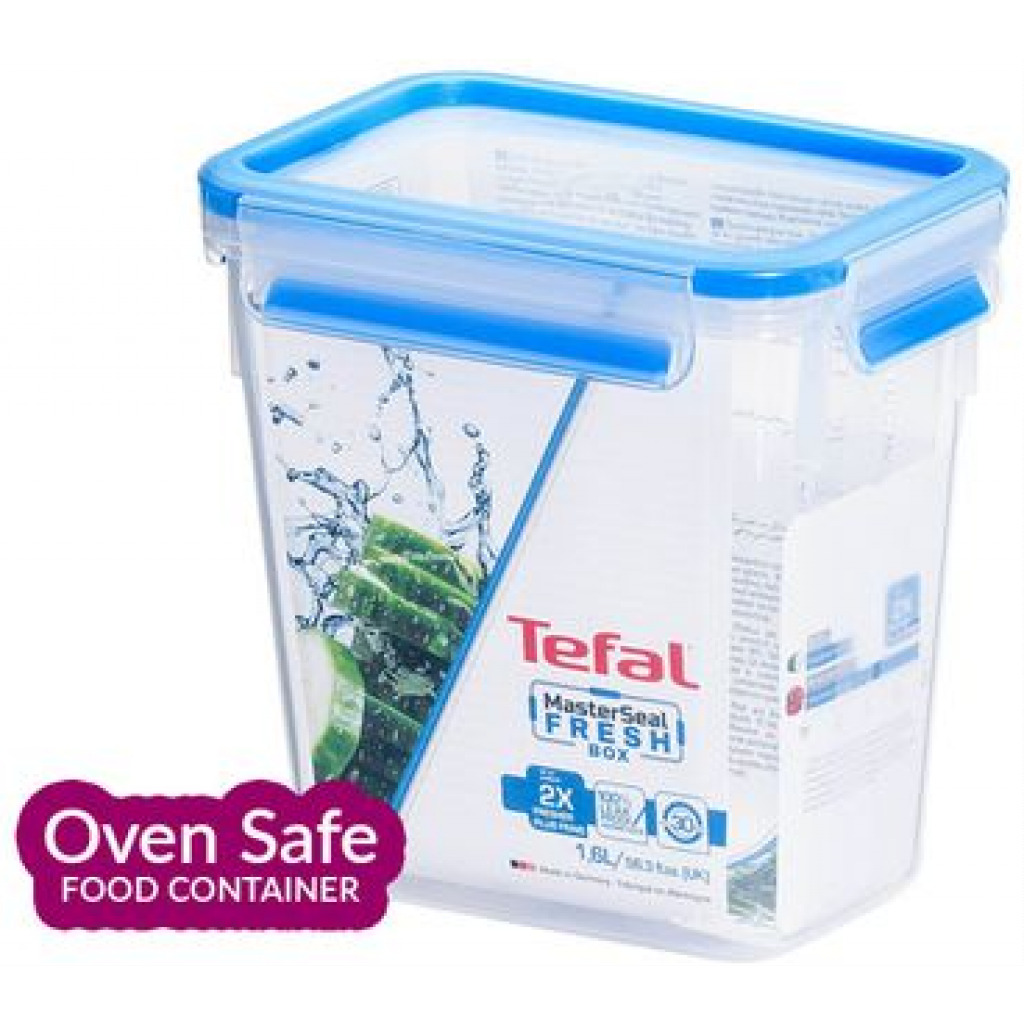 Tefal 1.6 L Square Master Seal Plastic Food Container K3021912 - White, Blue