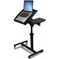 Adjustable Mobile Standing Computer Laptop Table Stand Desk, Black