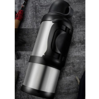 4L Stainless Steel Thermos Bottle Travel Water Kettle Vacuum Flask, Silver