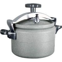 HTH 6L Granite Pressure Cooker Saucepan -Grey