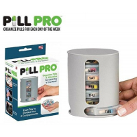 7 Day Tablet Pill Pro Medicine Organizer Storage Box Dispenser, Grey