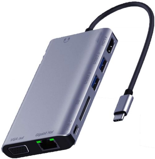 9180b USB C 8-in-1 Hub Multiport Type C Adapter