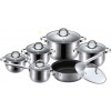 12 Piece Of Stainless Steel Cookware Pots And Frying pan Saucepans, Silver