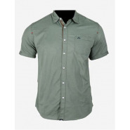 White Label Single Pocket Short Sleeve Shirt – Green Men's Casual Button-Down Shirts