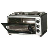 Luxell 39 Litres Electric Oven Cooker Grill With 3 Hot Plates - Black