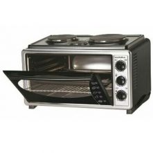Luxell 39 Litres Electric Oven Cooker Grill With 3 Hot Plates – Black Microwave Ovens TilyExpress
