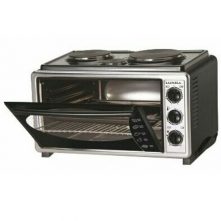 Luxell 39 Litres Electric Oven Cooker Grill With 3 Hot Plates - Black