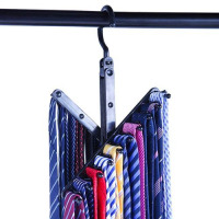 Tie Rack Belt Hanger Holder Hook for Closet Organizer Storage, Black